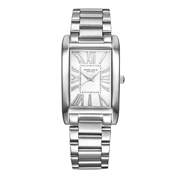 ARIES GOLD ANALOG QUARTZ L 5024Z S-W SILVER STAINLESS STEEL WOMEN'S WATCH